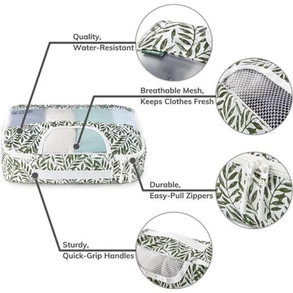 6 Pc Set Packing Cubes Luggage Packing Organizers for Travel Accessories - Picture 4 of 6